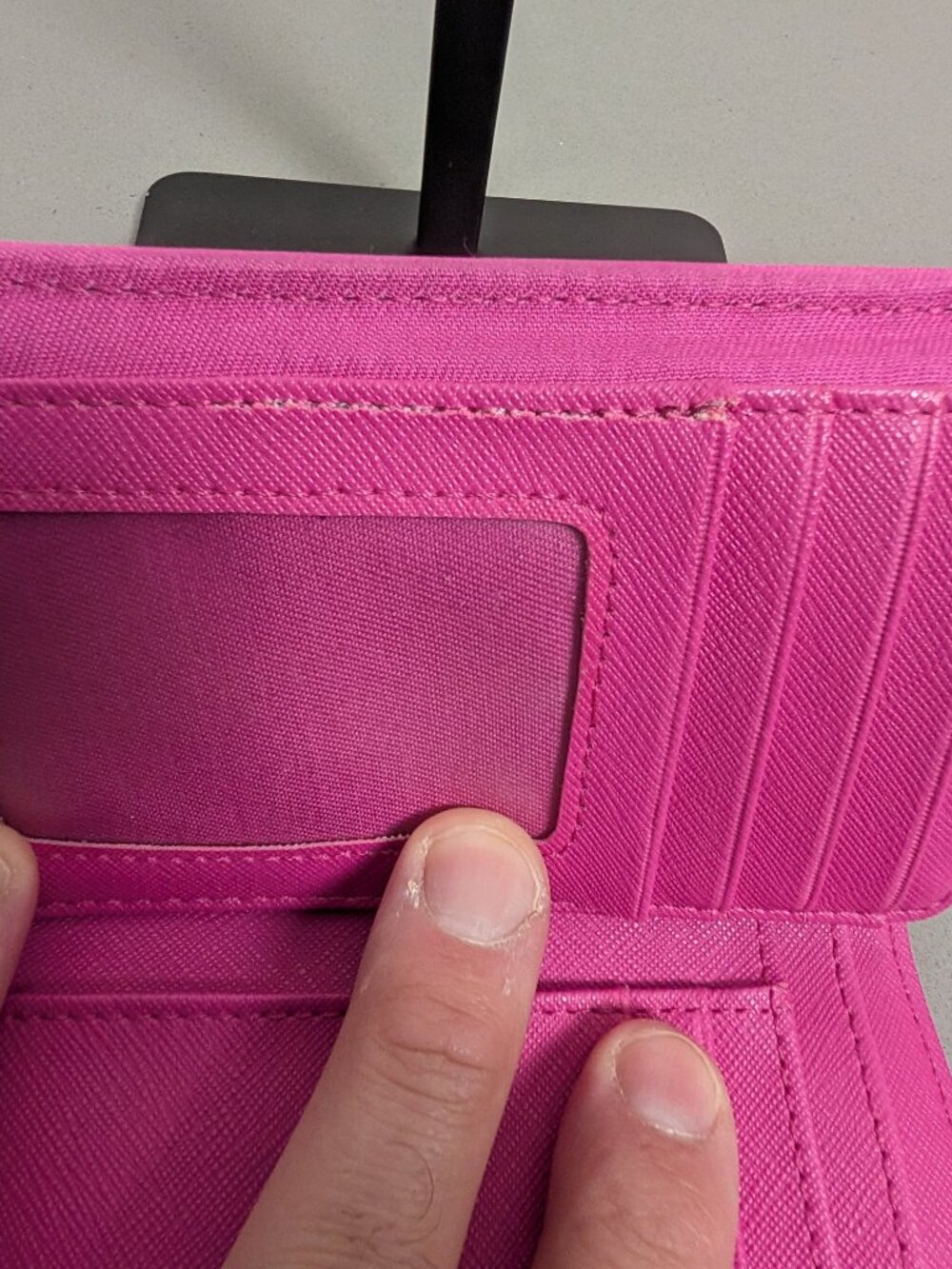 Pink Leather Fossil Trifold Wallet Womens - Picture 12 of 13